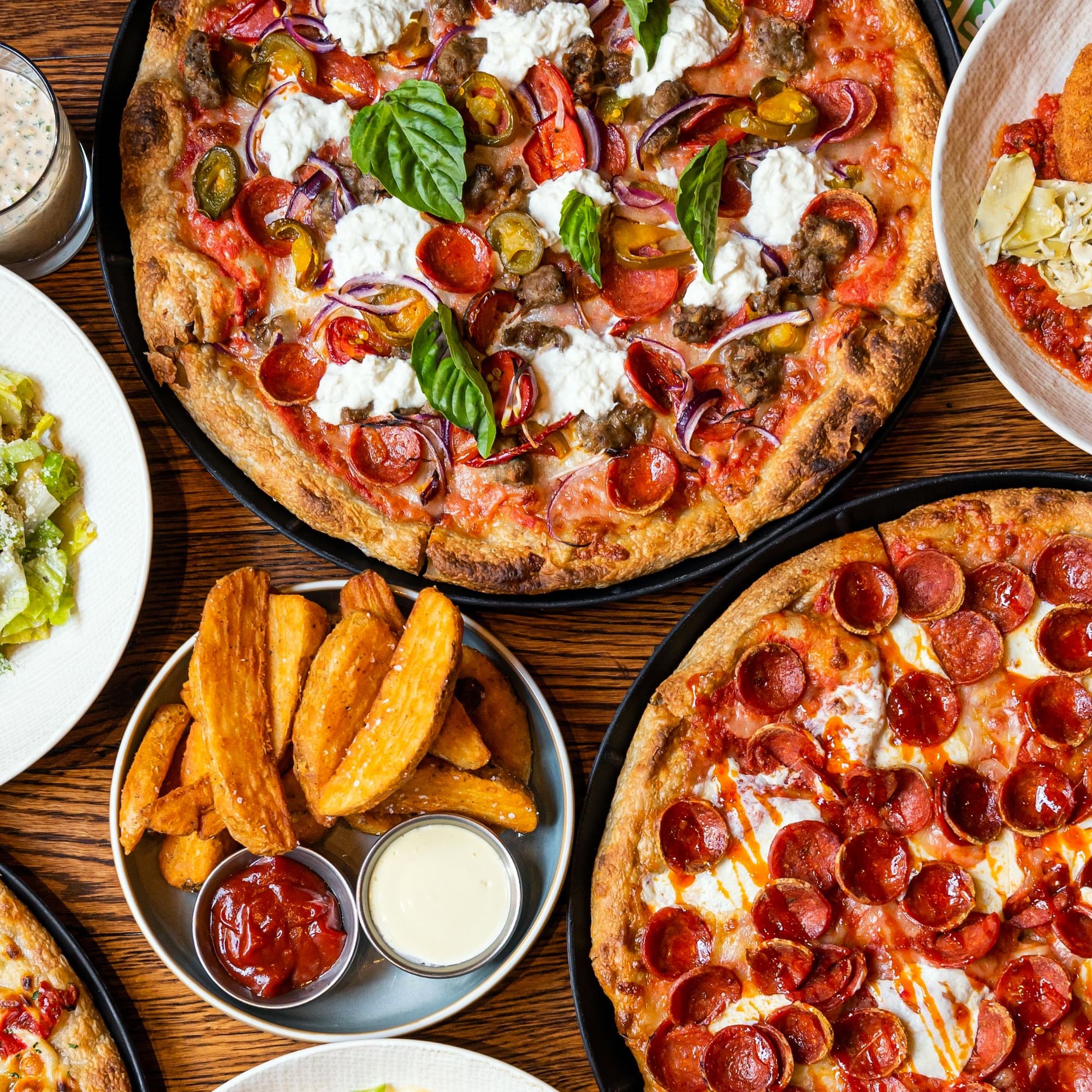 Artisan pizza spread